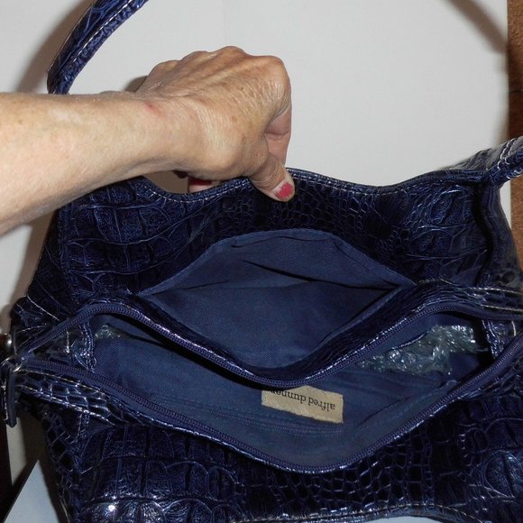 Shoulder Purse - Beautiful - Shiny Dark Blue - Picture 5 of 7